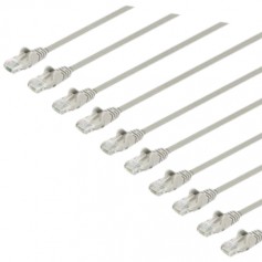 INTELLINET 744713 Cat6 U UTP Slim Network Patch Cable Gray
