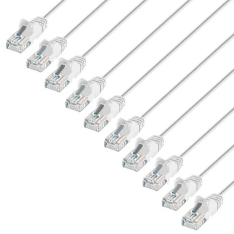 INTELLINET 744300 Cat6 U UTP Slim Network Patch Cable White