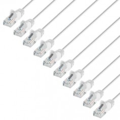 INTELLINET 744300 Cat6 U UTP Slim Network Patch Cable White
