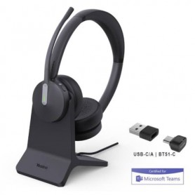 YEALINK 1208701 BH70 Dual Bluetooth Wireless Stereo Headset with Stand