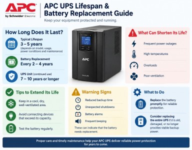 How long does an APC UPS last?