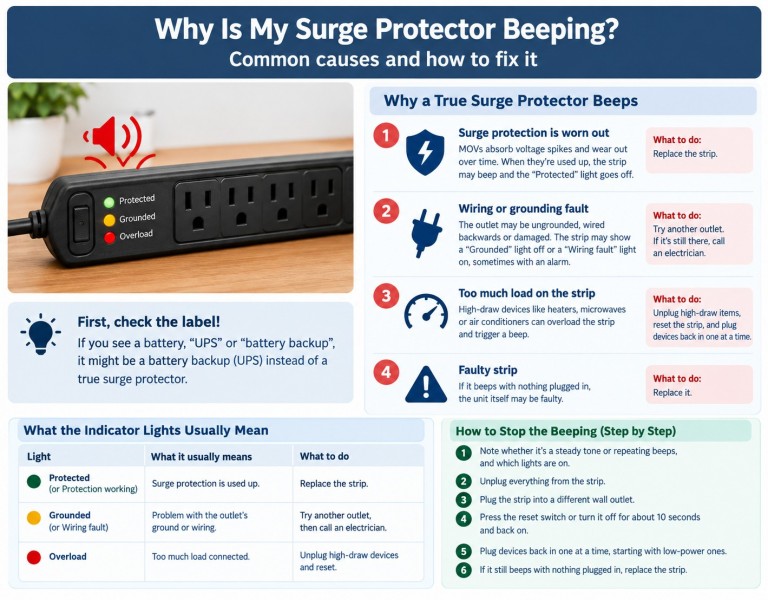 Why Is My Surge Protector Beeping? Causes and Fixes